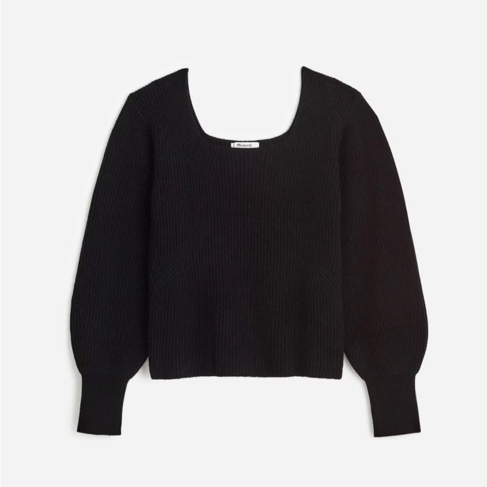 Madewell Square Neck Cashmere Wool Sweater